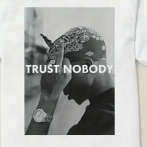 Graphic Tee with Trust Nobody Print